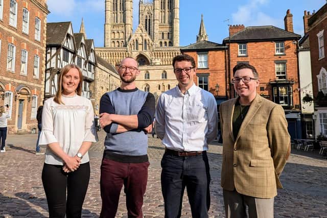 The Carrington PR team: Leah Benthin, David Sykes, Rob Tomkinson and Jamie Hogue