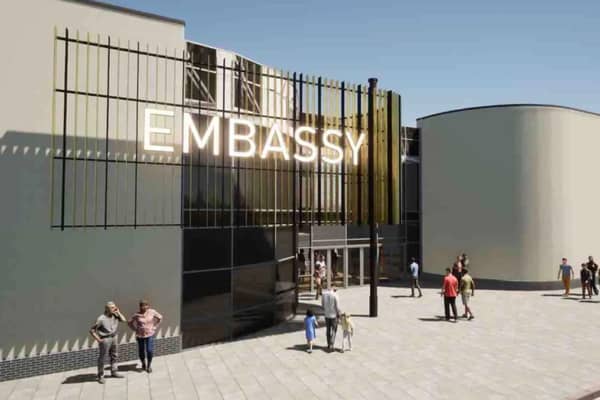 Proposed alterations to the main entrance of Skegness' Embassy Theatre. Image: ELDC