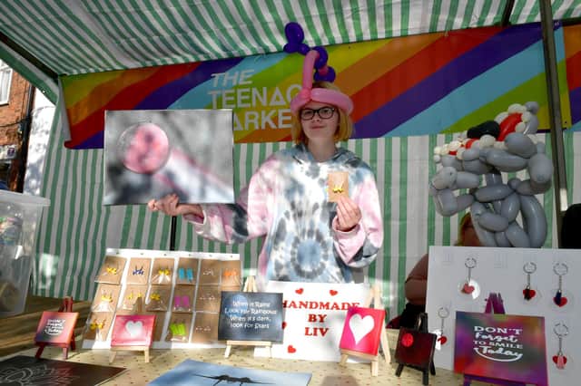 Olivia Cash of Horncastle with her stall Handmade by Liv.