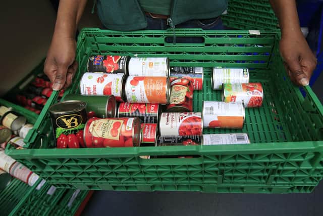 File photo dated 26/04/16 of stocks of food at the Trussell Trust Foodbank. A record near-three million emergency food parcels have been handed out at food banks in the year to March, with the number provided for children topping a million for the first time. The figures from the Trussell Trust charity represent a 37% increase compared to the previous year. Issue date: Wednesday April 26, 2023.