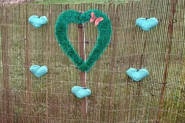 Some of the green hearts around Sutton-on-Sea.