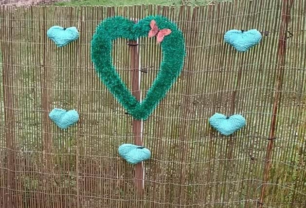 Some of the green hearts around Sutton-on-Sea.