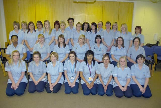 Student nurses at Boston's Pilgrim Hospital ahead of their graduation.