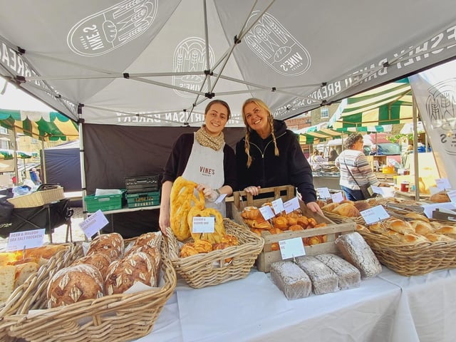 Milly and Lesley from The Vines Bakery were selling a range of tasty breads and patisseries