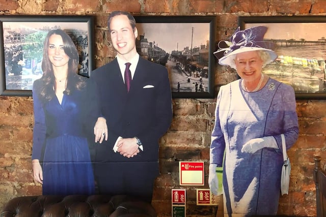 Royalty greeted guests at the Artisan coffee shop in Lumley Road, Skegness.