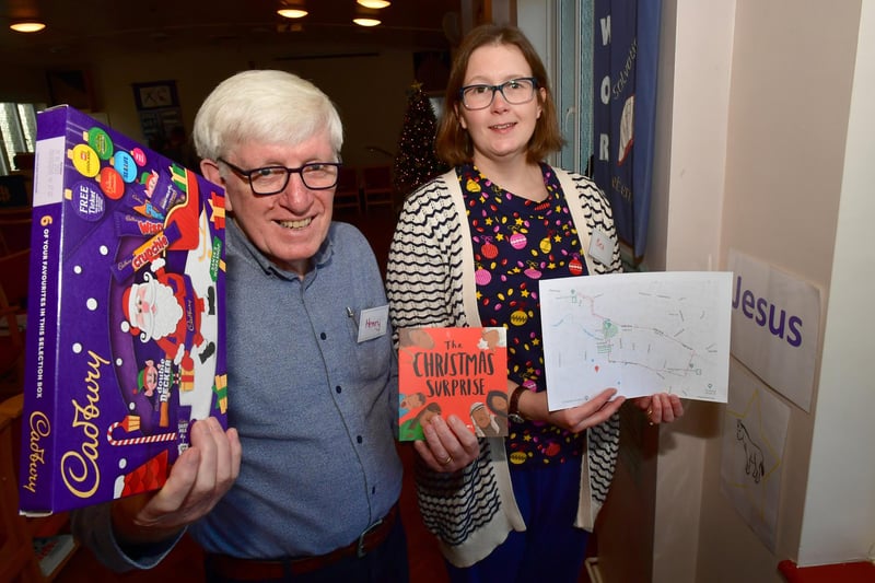 One of the event organisers, Becky Guilliatt with her dad Henry Dubois, in Ruskington Methodist Church