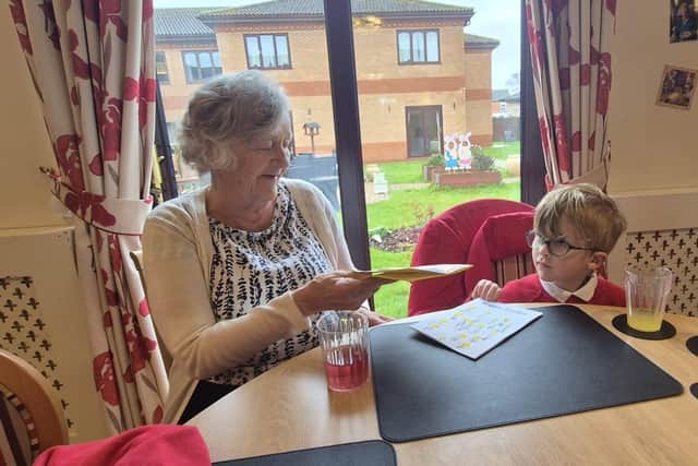 Toray Pines residents enjoyed their visit by pupils from Coningsby St Michael's School for Easter.