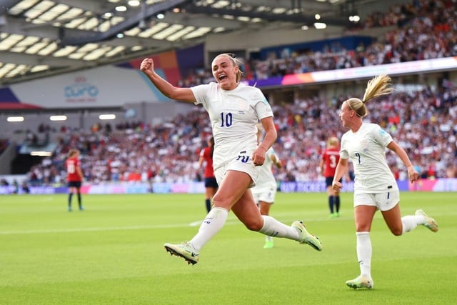 Georgia Stanway opens the scoring.