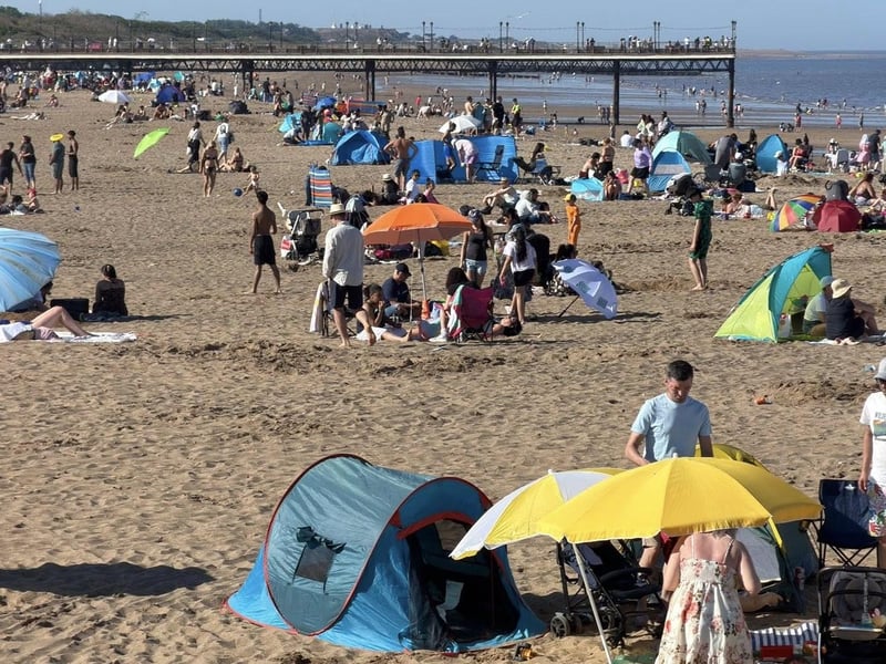 Bank Holiday weekend on Skegness beach