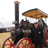 Alan Rundle of New Bolingbroke with his Brown and May steam tractor.