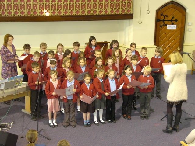 The choir of William Alvey CofE School, Sleaford, performing at the Choirs Galore event at The Source.