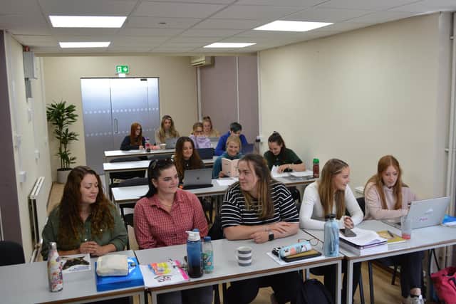 Lessons begin for the veterinary nursing students