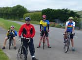 Gainsborough Aegir cycling club  riders near West Stockwith.