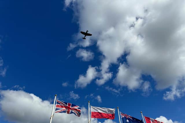 There was a flypast by a spitfire from the BBMF flight. Image: WLDC