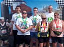 Six of the seven colleagues from Asda's store in Boston who took part in the Boston Marathon event.