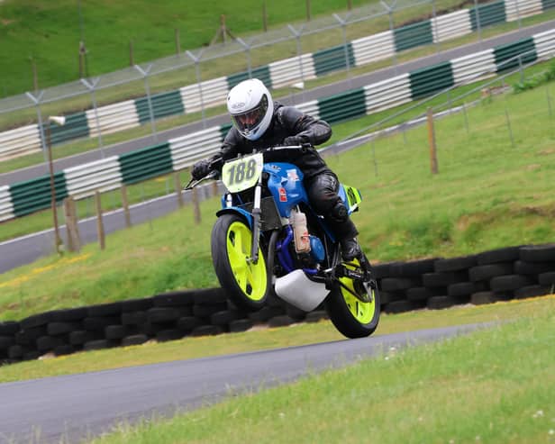 Brian Jukes is gearing up for his fundraising challenge at Cadwell Park. Photo supplied.