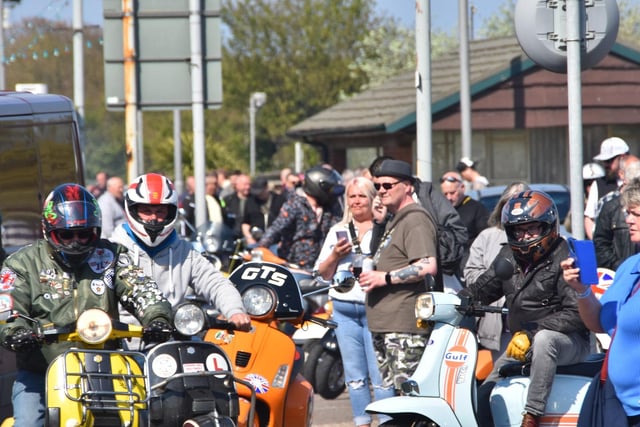 Hundreds turned out for what is believed to be a record Skegess Scooter Rally.