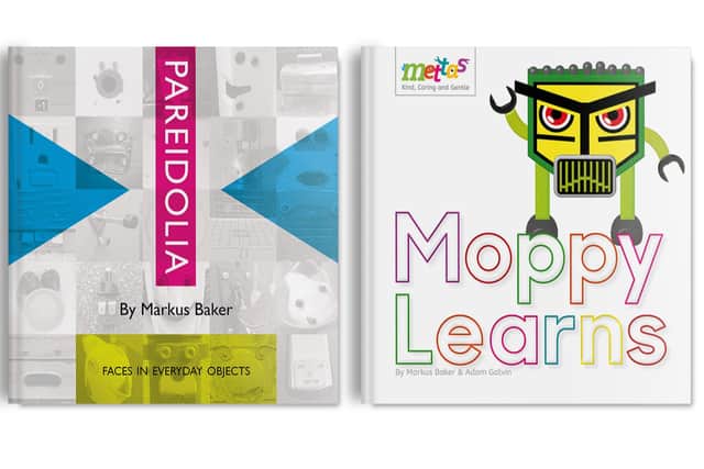 The front covers of two of Mark Baker's books.