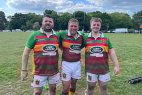 Members of Rasen's squad in a happy mood after Saturday's win. Photo: MRLRFC.