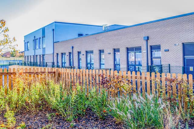 The new-look St Lawrence School in Horncastle with its extension comprising 17 classrooms. (PHOTO BY: Thomas Roe/Lincolnshire County Council)