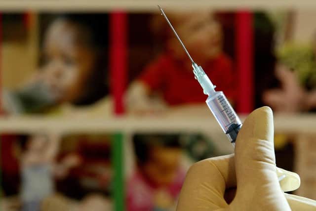 A nurse handles a syringe at a medical centre in Ashford, Kent, similar to those which will be used for a new combined jab for babies. The vaccination will protect children against Diptheria, Tetanus, Whooping Cough, Hib and Polio and will be administered to babies over two-months-old later this year. Plans for a shake-up of the vaccine regime for babies are being formally unveiled by senior health officials today. But health campaigners and politicians have warned the Government that it risks a repeat of the MMR controversy unless more reassurances are given about the safety of a new five-in-one immunisation jab. The Government's plans for a combined vaccination emerged over the weekend, when the Department of Health also confirmed that mercury is to be removed from the whooping cough vaccine. 10/09/04: There is no evidence to support a link between the controversial MMR jab and the development of autism in children, researchers said Friday September 10, 2004. Concern about a reported link between the triple vaccine and the disorder has led to a drop in the number of parents getting their children vaccinated against measles, mumps and rubella in the UK. *07/12/04: Immunisation against infectious disease has saved more lives than any other public health intervention in Irish history, apart from providing clean water, it is claimed. Minister of State Tim O'Malley urged parents to ensure their children were protected against infectious diseases.