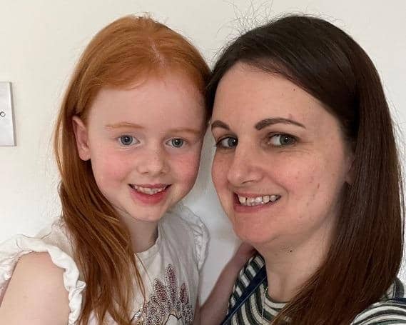 Rachel Armitage and her daughter Isla, 7.
