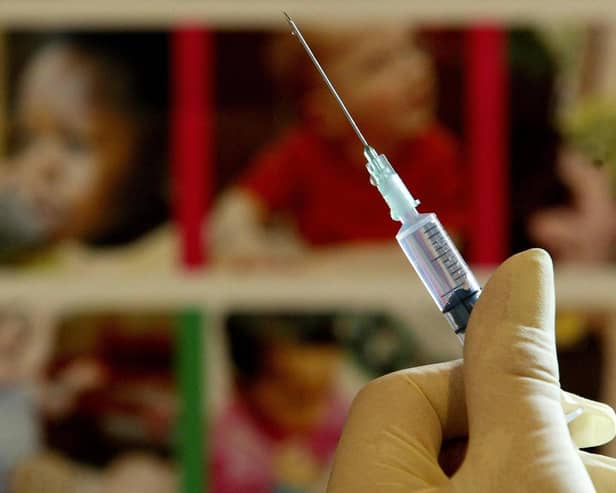 A nurse handles a syringe at a medical centre in Ashford, Kent, similar to those which will be used for a new combined jab for babies. The vaccination will protect children against Diptheria, Tetanus, Whooping Cough, Hib and Polio and will be administered to babies over two-months-old later this year. Plans for a shake-up of the vaccine regime for babies are being formally unveiled by senior health officials today. But health campaigners and politicians have warned the Government that it risks a repeat of the MMR controversy unless more reassurances are given about the safety of a new five-in-one immunisation jab. The Government's plans for a combined vaccination emerged over the weekend, when the Department of Health also confirmed that mercury is to be removed from the whooping cough vaccine. 10/09/04: There is no evidence to support a link between the controversial MMR jab and the development of autism in children, researchers said Friday September 10, 2004. Concern about a reported link between the triple vaccine and the disorder has led to a drop in the number of parents getting their children vaccinated against measles, mumps and rubella in the UK.   *07/12/04: Immunisation against infectious disease has saved more lives than any other public health intervention in Irish history, apart from providing clean water, it is claimed. Minister of State Tim O'Malley urged parents to ensure their children were protected against infectious diseases. 