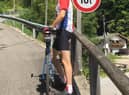 Nigel Kelly during a bike ride in Germany.