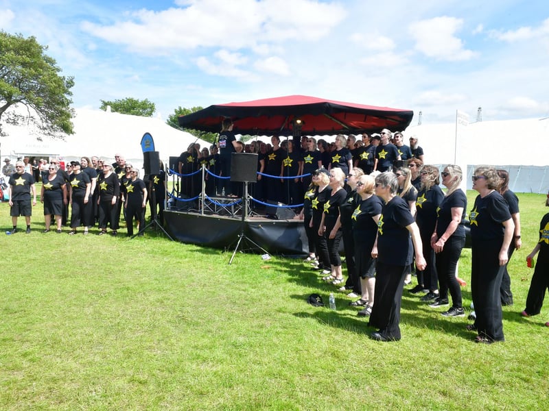 Rock Choir performing on the Bandstand