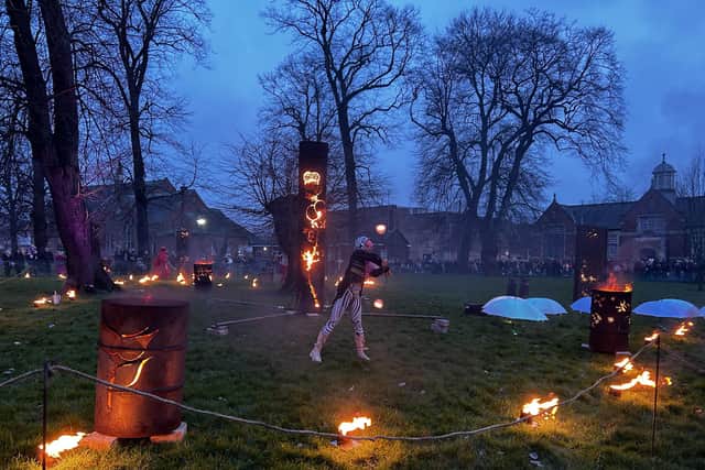 A fire garden display was organised by JRH Services’ Fyr Garden