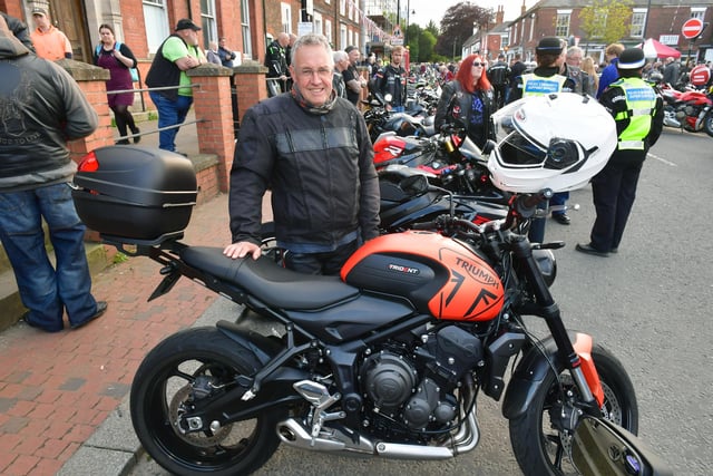 Kev Rice of Whatton at Spilsby Bike Night.