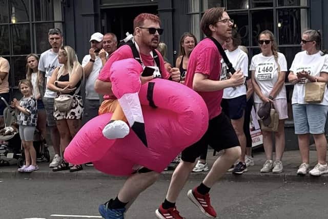 Some fun-runners completed the course in fancy dress.