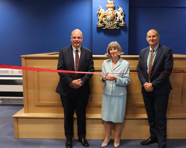 The new Coroner’s Court was openedby Coun Sue Woolley, executive councillor for registration services, HM Senior Coroner Paul Smith and county council assistant director for public protection Martyn Parker.