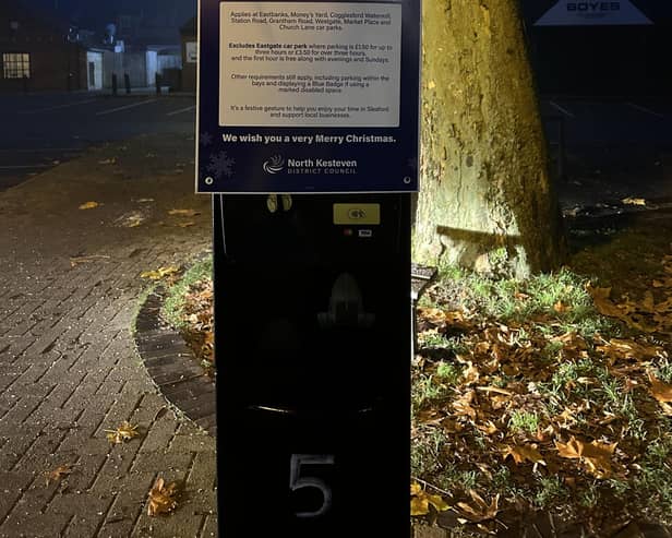 Free parking in Sleaford on Saturdays in December at NKDC-run car parks. Photo: NKDC