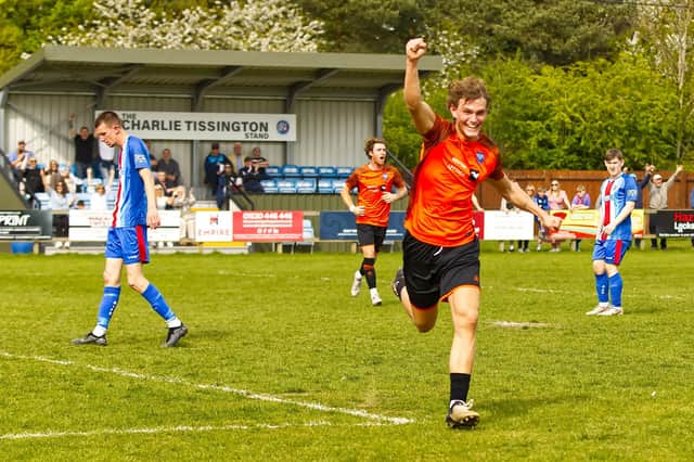 Pierce Hudson scored his first goal for Boston Town at Ashby Ivanhoe - photo (c): Steve Davies