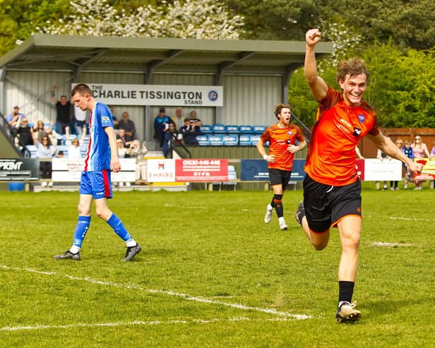 Pierce Hudson scored his first goal for Boston Town at Ashby Ivanhoe - photo (c): Steve Davies