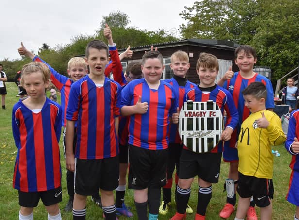 The victorious Wragby under 12s side.