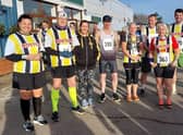Some of the Skegness racers prepare for the start.