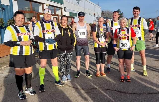 Some of the Skegness racers prepare for the start.