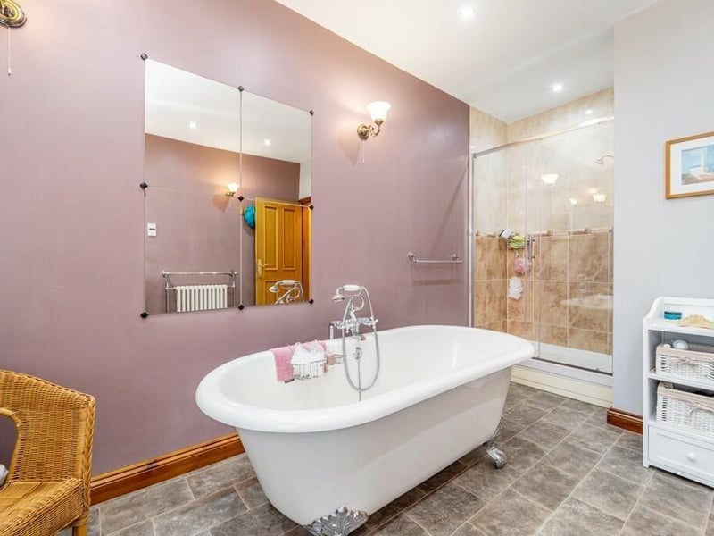 The bathroom.