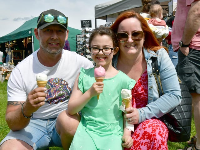 Russell and Bernie Wilkinson, of Alford, with their grand daughter Minnie McKechnie, 8.