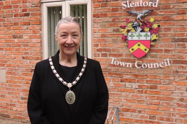 Mayor of Sleaford, Coun Linda Edwards-Shea.