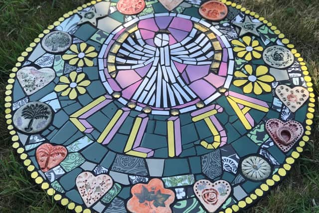 Karen Francesca's mosaic artwork in tribute to Lilia Valutyte.