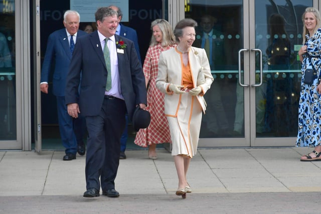 Princess Anne gets a warm welcome during her show visit.