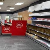The temporary Post Office in Boston's Pescod Square Shopping Centre, while work takes place on a permenant one in the same unit.