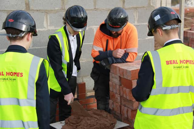 During the visit students were able to practice bricklaying skills, while learning more about construction techniques, materials and processes.