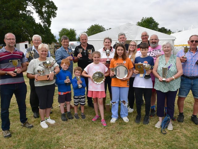 Horticulture, produce and art trophy winners.