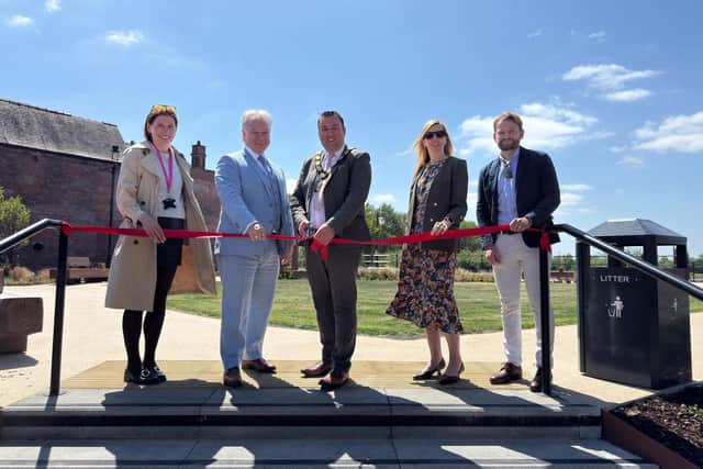 The area was visited by councillors, residents and the developers who celebrated the official opening with a ribbon cutting ceremony