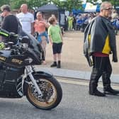 Crowds enjoyed a procession of bikes.