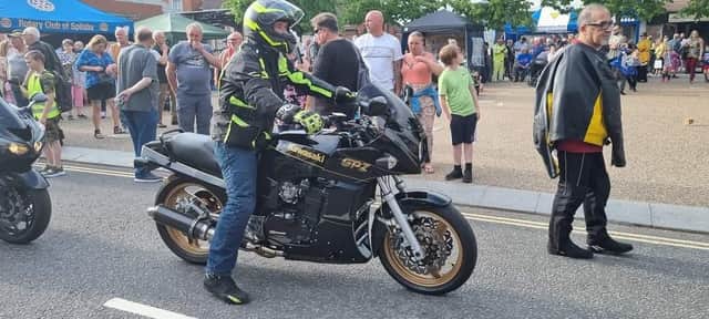 Crowds enjoyed a procession of bikes.